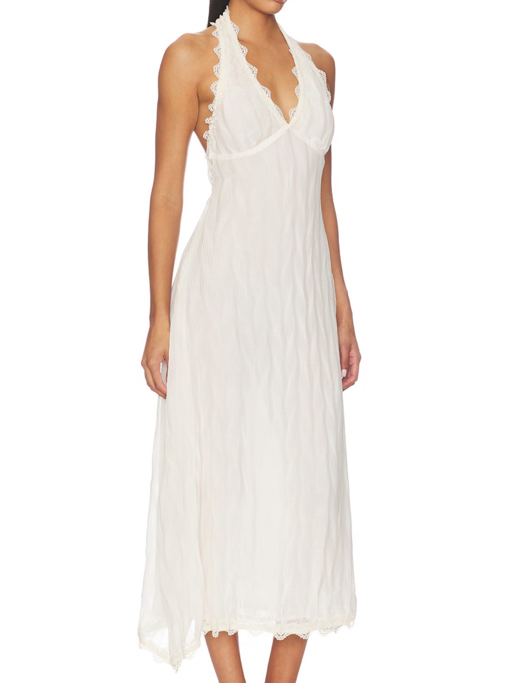 Lioness Stars Align Midi Dress In Cream